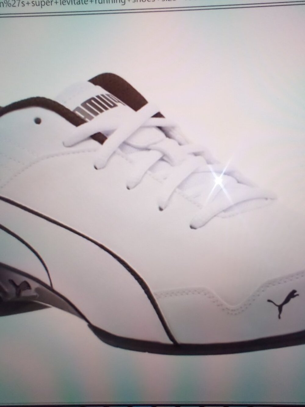 Puma Super Levitate White/ Black Leather Size 10 Running Shoes 69.99 New in Box!